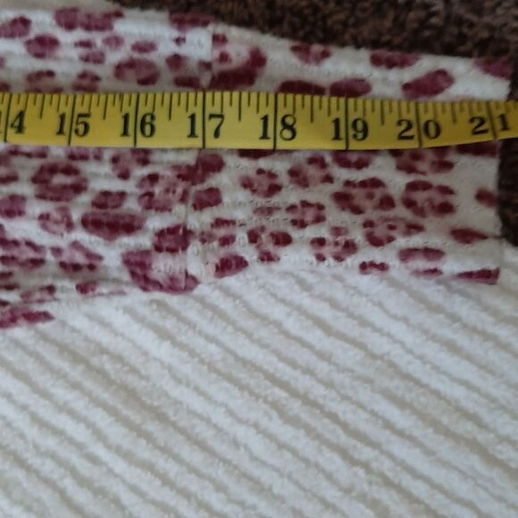 Como Vintage Cowl Neck Animal Print Sweatshirt Pink XL - Picture 6 of 8